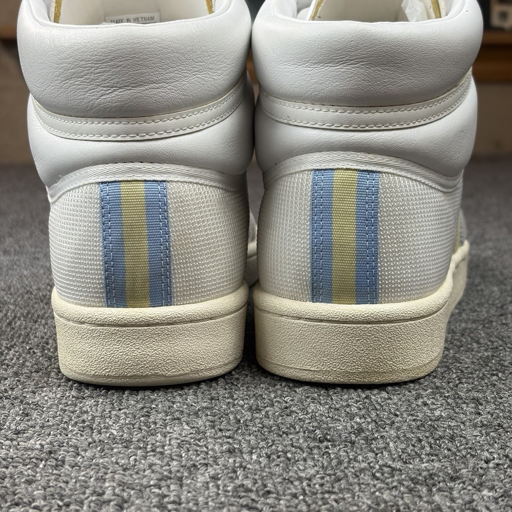 Adidas Americana Hi White Blue Yellow High Top Sneakers Shoes Mens 10.5 EF2505 - Picture 5 of 9